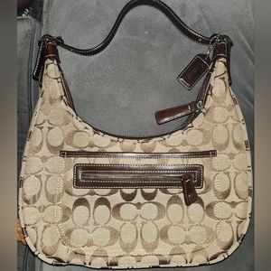 Coach canvas hand bag